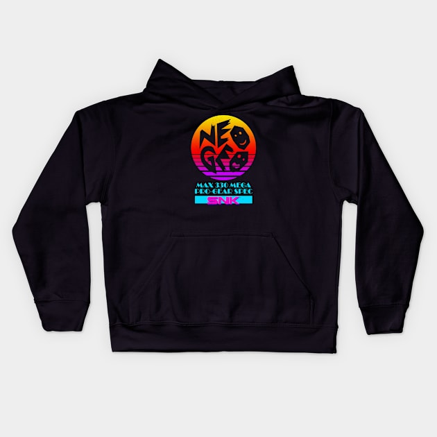 Neon Geo Kids Hoodie by CCDesign